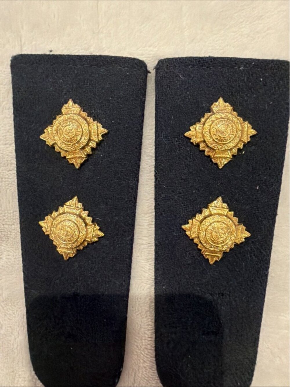 CANADA Canadian Armed Forces Army OFFICER subdued brass shoulder board pips
